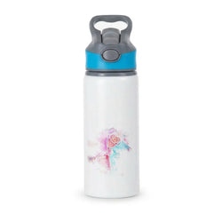 K-Pop Band Love Yourself Watercolour Painting Active Water Bottle - Blue