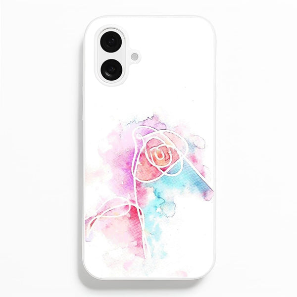 K-Pop Band Love Yourself Watercolour Painting  -  Phone Case for iPhone 16 Plus