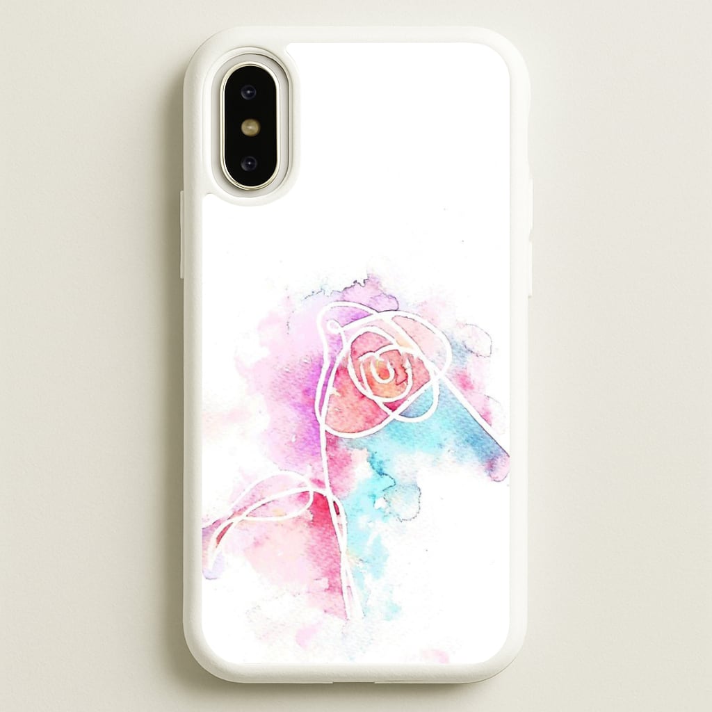 K-Pop Band Love Yourself Watercolour Painting  -  Phone Case for iPhone X / XS
