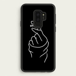 Cute Heart Finger Snap Black  -  Phone Case for Galaxy S9 Plus
