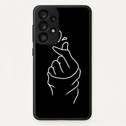 Cute Heart Finger Snap Black  -  Phone Case for Galaxy A33