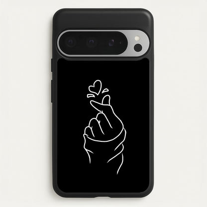 Cute Heart Finger Snap Black  -  Phone Case for Google Pixel 9 Pro XL