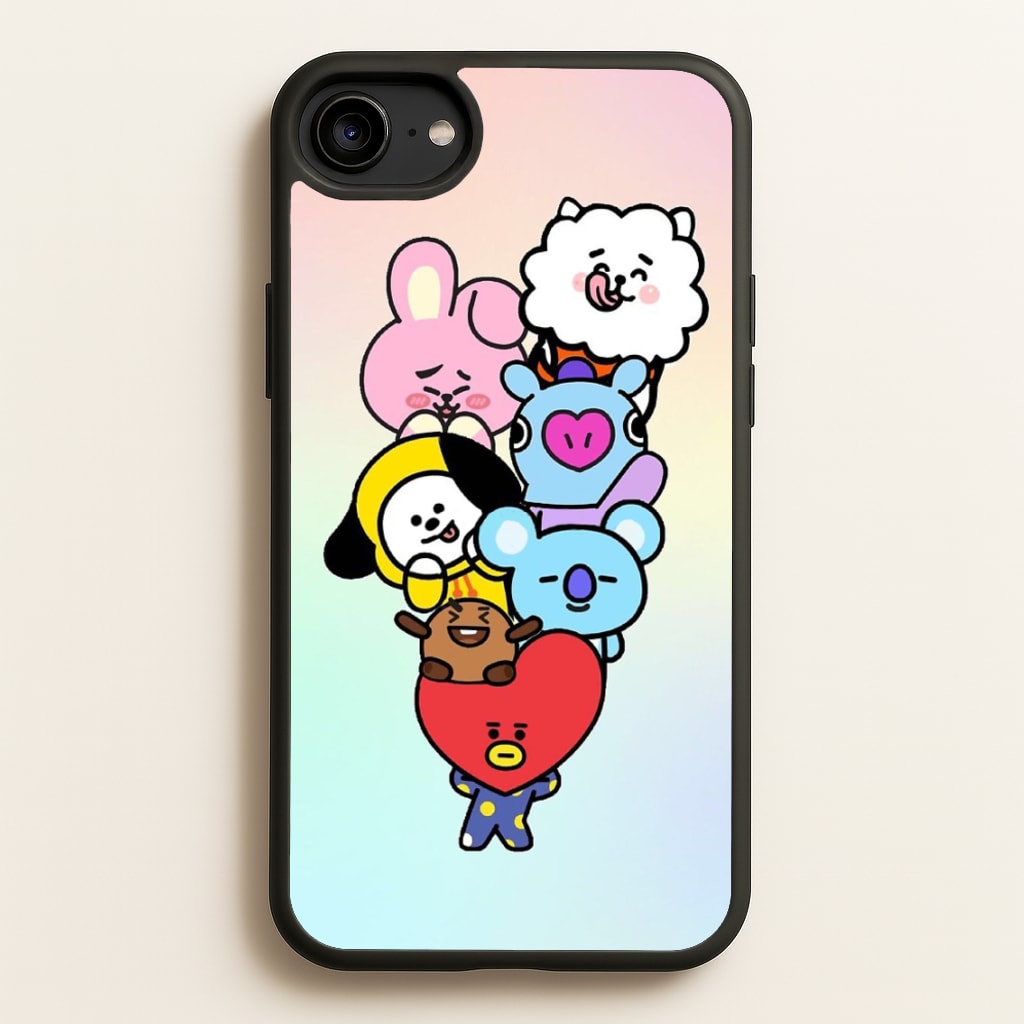 Pastel BT21 - K Pop  -  Phone Case for iPhone 6 / 7 / 8 / SE