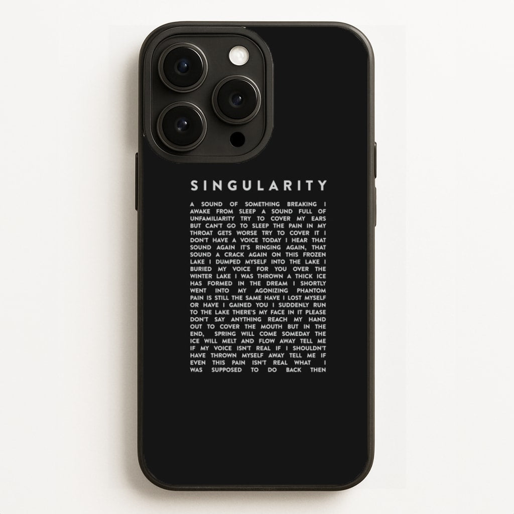 Singularity Lyrics - K Pop  -  Phone Case for iPhone 16 Pro Max