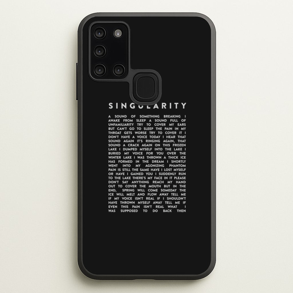 Singularity Lyrics - K Pop  -  Phone Case for Galaxy A21s