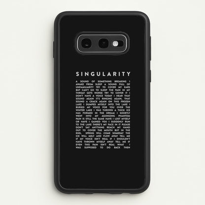 Singularity Lyrics - K Pop  -  Phone Case for Galaxy S10e