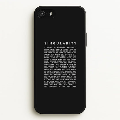 Singularity Lyrics - K Pop  -  Phone Case for iPhone 5 / 5s / SE 2016