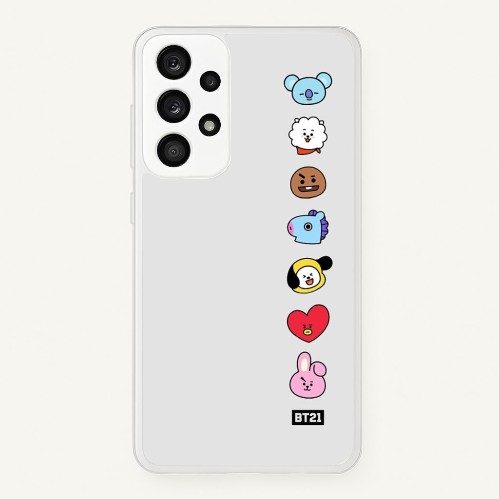 BT21 Vertical Faces - K Pop  -  Phone Case for Galaxy A53