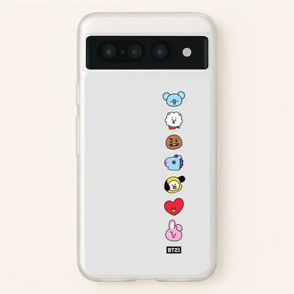 BT21 Vertical Faces - K Pop  -  Phone Case for Google Pixel 7 Pro
