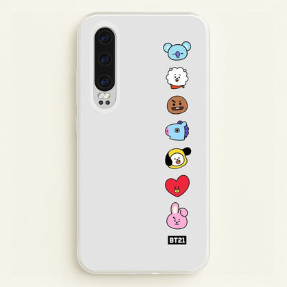 BT21 Vertical Faces - K Pop  -  Phone Case for Huawei P30