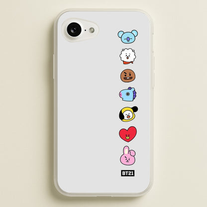 BT21 Vertical Faces - K Pop  -  Phone Case for iPhone 16e