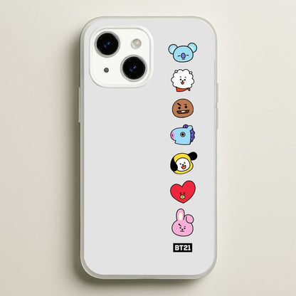 BT21 Vertical Faces - K Pop  -  Phone Case for iPhone 14