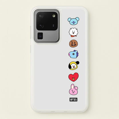 BT21 Vertical Faces - K Pop  -  Phone Case for Galaxy S20 Ultra