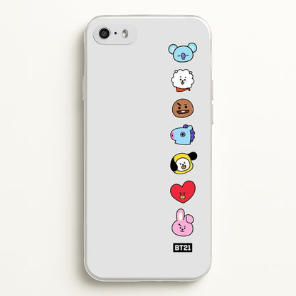 BT21 Vertical Faces - K Pop  -  Phone Case for iPhone 5 / 5s / SE 2016