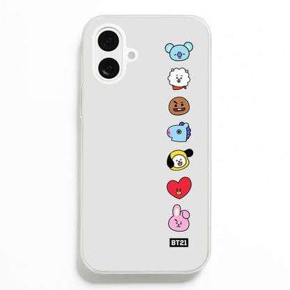 BT21 Vertical Faces - K Pop  -  Phone Case for iPhone 16 Plus