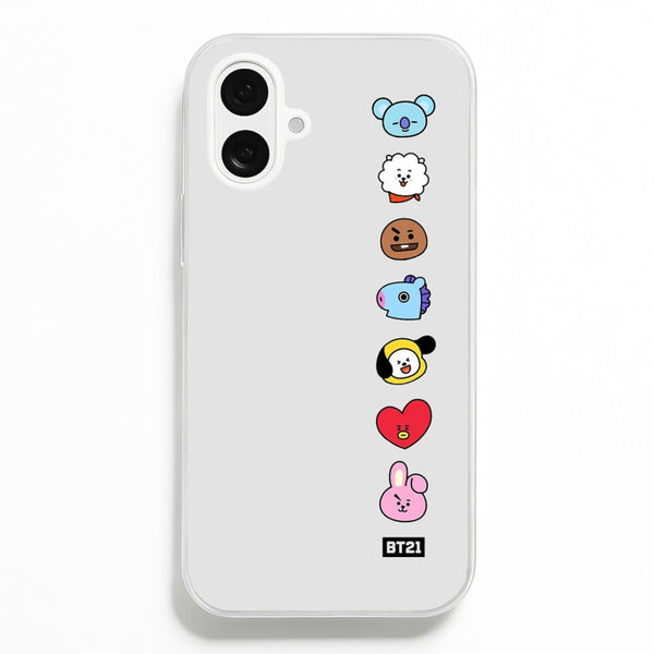 BT21 Vertical Faces - K Pop  -  Phone Case for iPhone 16 Plus