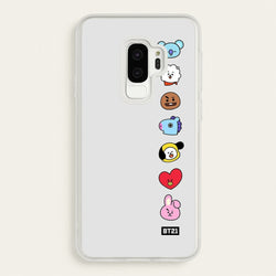 BT21 Vertical Faces - K Pop  -  Phone Case for Galaxy S9 Plus