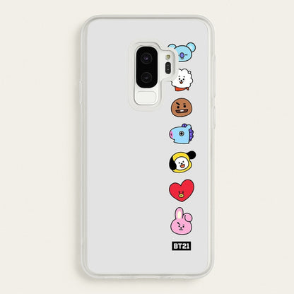 BT21 Vertical Faces - K Pop  -  Phone Case for Galaxy S9 Plus