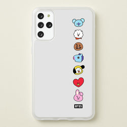BT21 Vertical Faces - K Pop  -  Phone Case for Galaxy S20 Plus