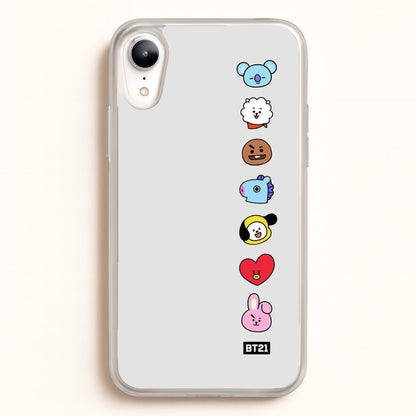 BT21 Vertical Faces - K Pop  -  Phone Case for iPhone XR