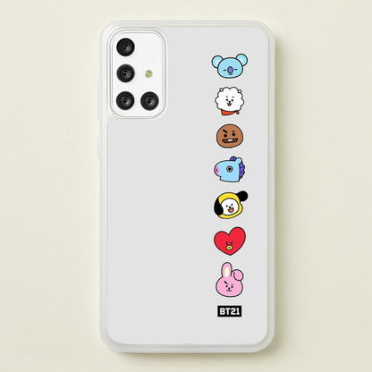 BT21 Vertical Faces - K Pop  -  Phone Case for Galaxy A71