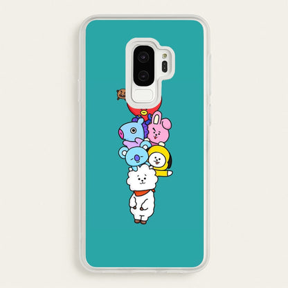 Green BT21 - RJ, Mang, Koya, Chimmy, Cooky, Shooky, Tata - K Pop  -  Phone Case for Galaxy S9 Plus