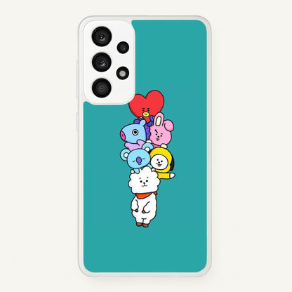 Green BT21 - RJ, Mang, Koya, Chimmy, Cooky, Shooky, Tata - K Pop  -  Phone Case for Galaxy A33