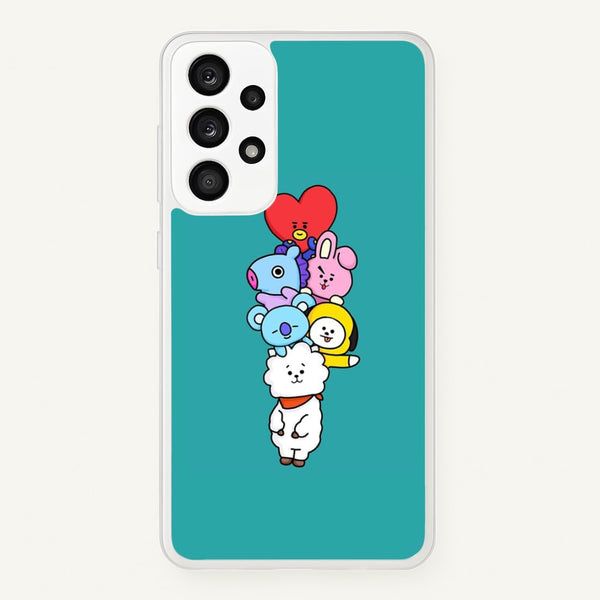 Green BT21 - RJ, Mang, Koya, Chimmy, Cooky, Shooky, Tata - K Pop  -  Phone Case for Galaxy A33