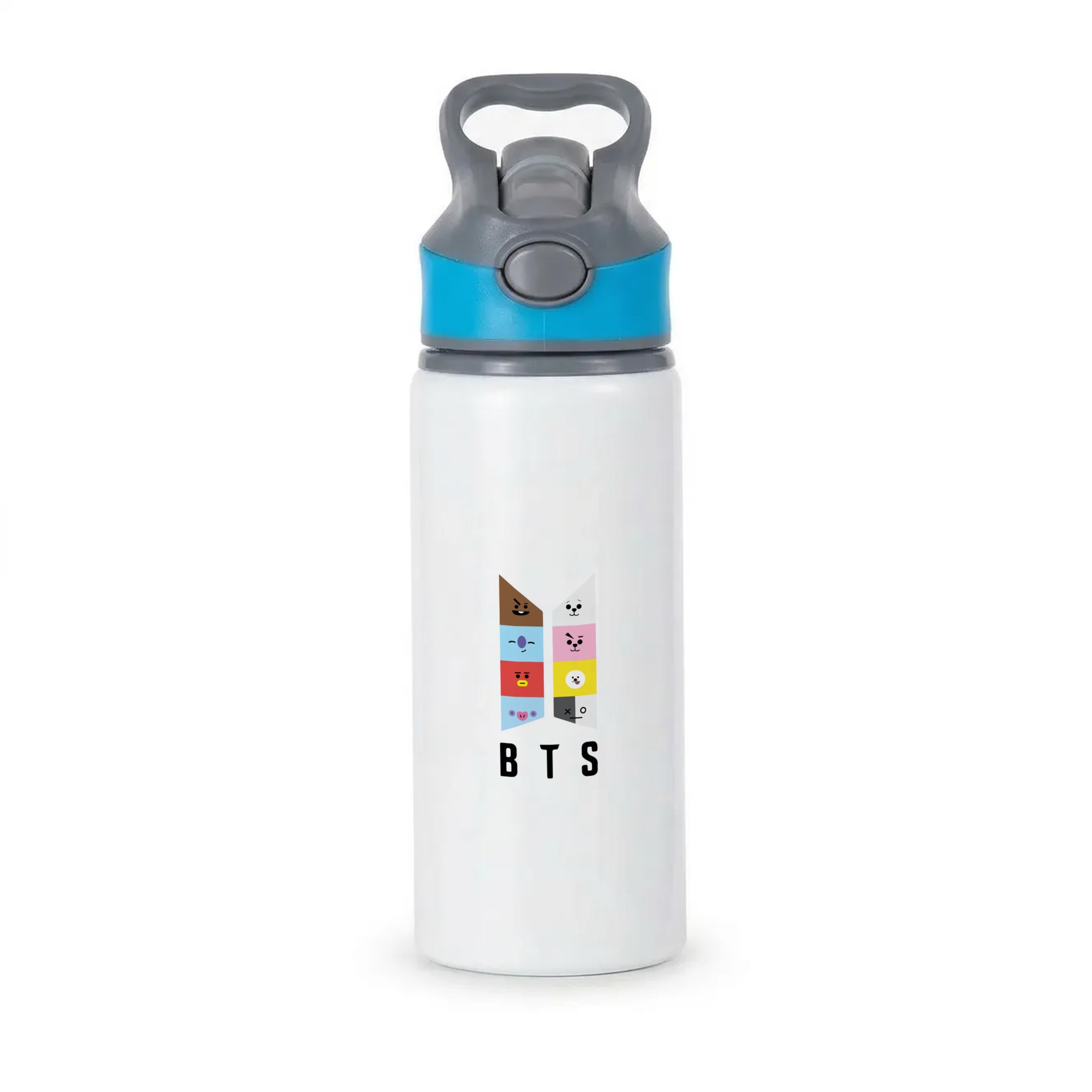 BT21 K-Pop Band Logo Active Water Bottle - Blue