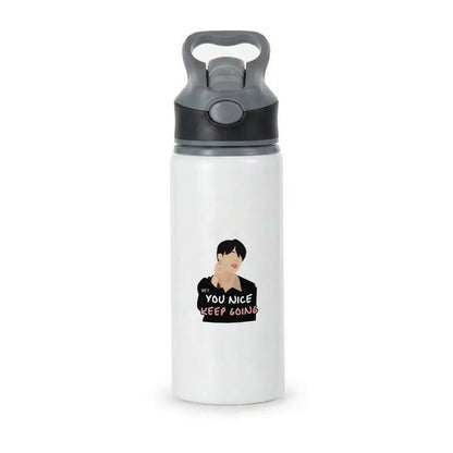 You Nice Keep Going - K Pop Active Water Bottle - Black