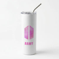 BTS Army Pink - K Pop Skinny Tumbler