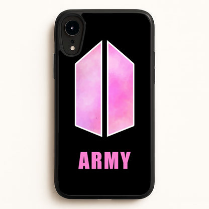BTS Army Pink - K Pop  - BTS Phone Case for iPhone XR