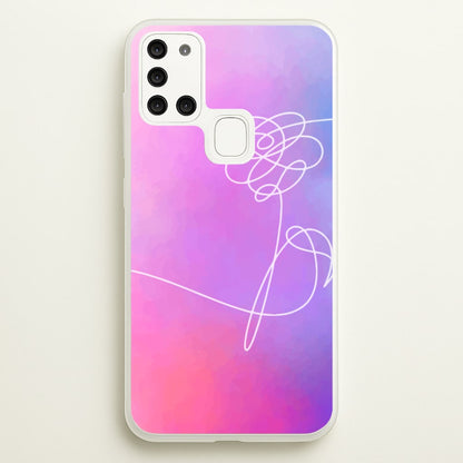 BTS Flower Pattern - K Pop  - BTS Phone Case for Galaxy A21s