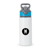 BTS logo Black - K Pop Active Water Bottle 2