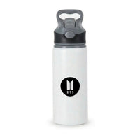 BTS logo Black - K Pop Active Water Bottle