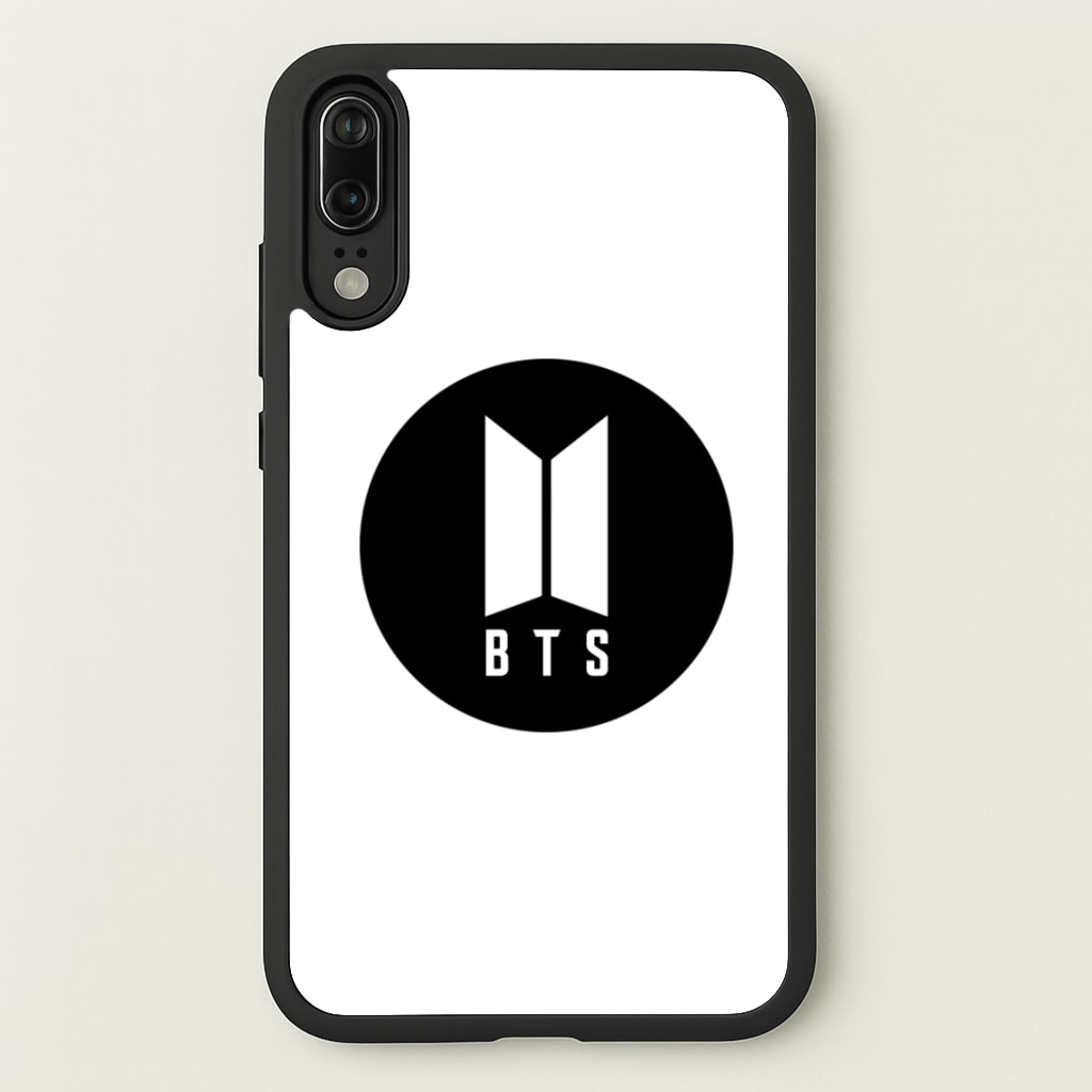 BTS logo Black - K Pop  - BTS Phone Case for Huawei P20