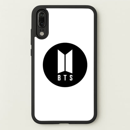 BTS logo Black - K Pop  - BTS Phone Case for Huawei P20