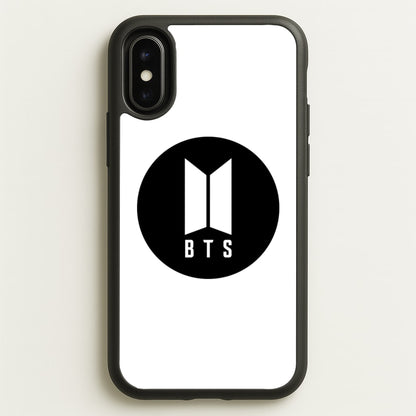 BTS logo Black - K Pop  - BTS Phone Case for iPhone X / XS