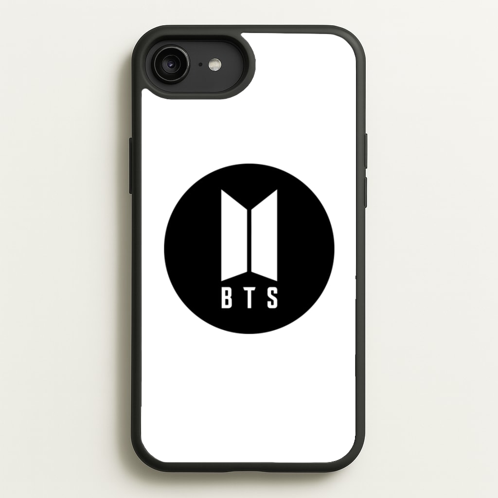 BTS logo Black - K Pop  - BTS Phone Case for iPhone 6 Plus / 7 Plus / 8 Plus