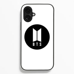BTS logo Black - K Pop  - BTS Phone Case for iPhone 16 Plus