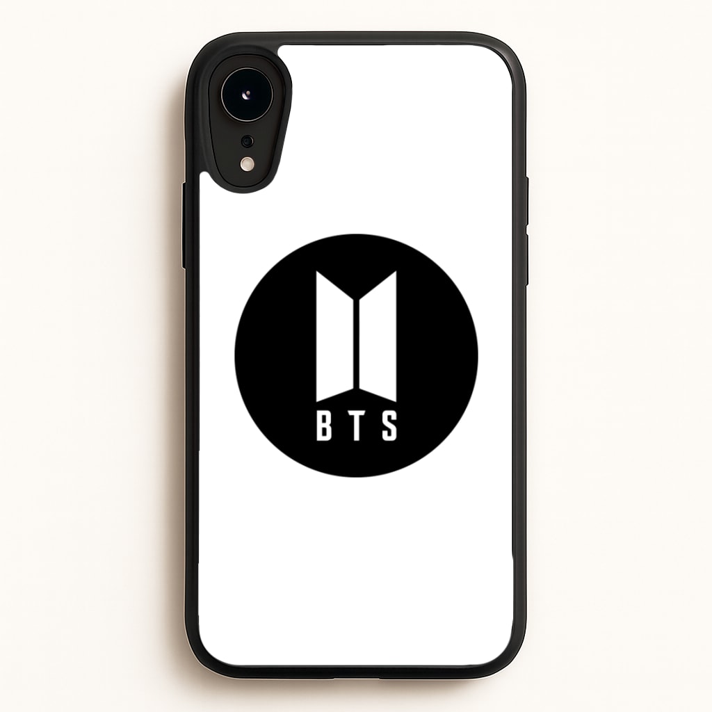 BTS logo Black - K Pop  - BTS Phone Case for iPhone XR
