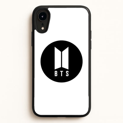 BTS logo Black - K Pop  - BTS Phone Case for iPhone XR