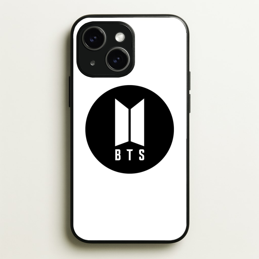 BTS logo Black - K Pop  - BTS Phone Case for iPhone 15 Plus