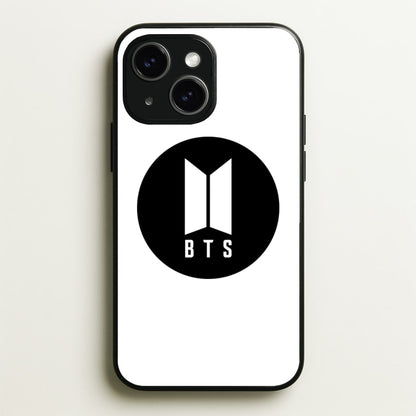 BTS logo Black - K Pop  - BTS Phone Case for iPhone 15 Plus