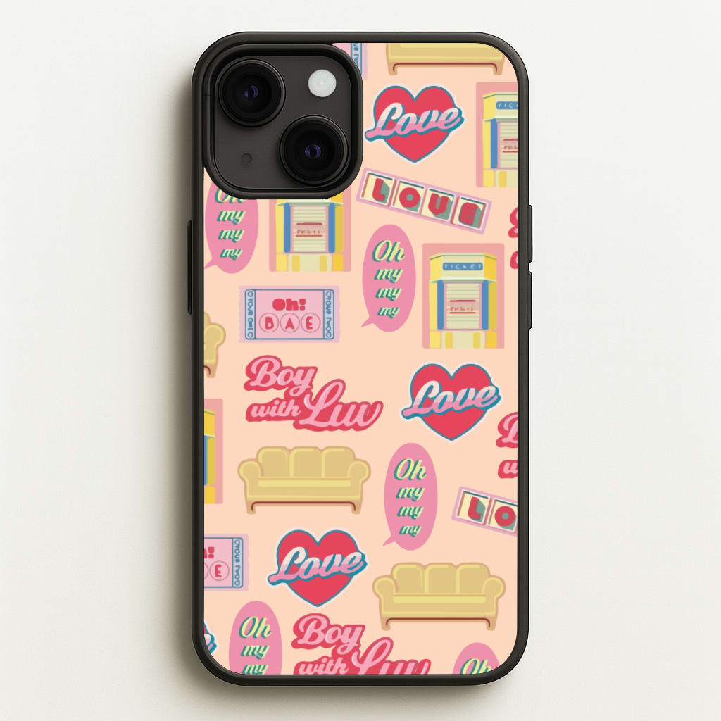 K-Pop Band Icon Pattern  - BTS Phone Case for iPhone 13 Mini