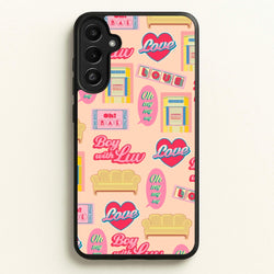 K-Pop Band Icon Pattern  - BTS Phone Case for Galaxy A34
