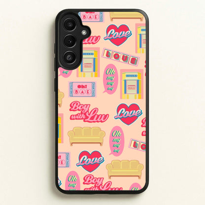 K-Pop Band Icon Pattern  - BTS Phone Case for Galaxy A34