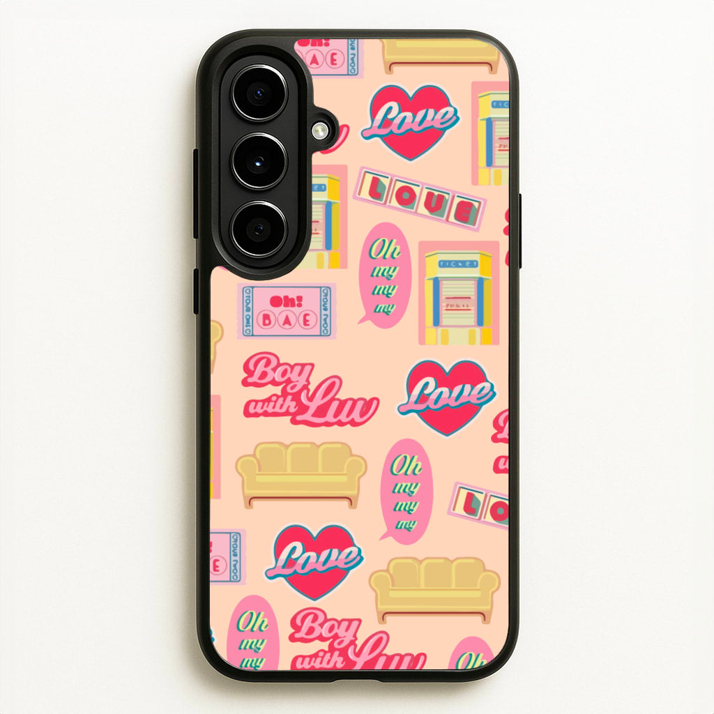 K-Pop Band Icon Pattern  - BTS Phone Case for Galaxy A56