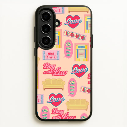 K-Pop Band Icon Pattern  - BTS Phone Case for Galaxy A56