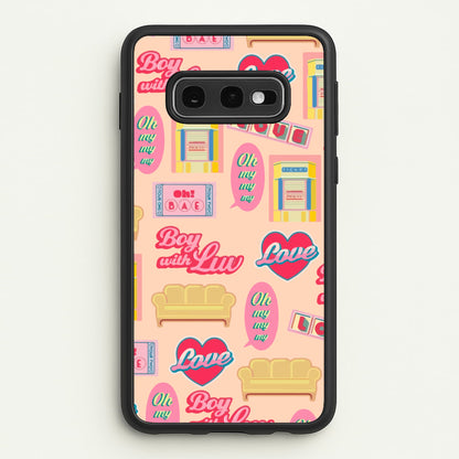 K-Pop Band Icon Pattern  - BTS Phone Case for Galaxy S10e